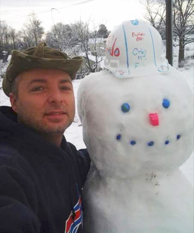 His snowman in Landrum, SC 2015
